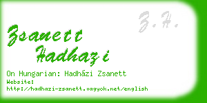 zsanett hadhazi business card